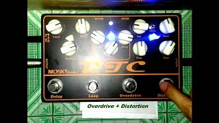 Video thumbnail for MOSKY DTC 4-in-1 Electric Guitar Effects Pedal Distortion + Overdrive + Loop + Delay DEMO by AlfarAway Music