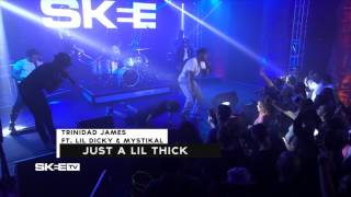 Trinidad James Feat. Mystikal &amp; Lil Dicky &quot;Just A Lil Thick&quot; Live on SKEE TV