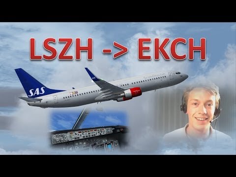 ✈️👨‍✈️ VATSIM: IFR Flight Example: Zurich to Copenhagen! - FULL ATC! Video