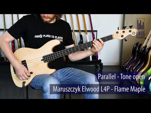 Maruszczyk Elwood L4P - Flame Maple Live Demo - BassFreaks.net