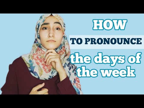 DAYS OF THE WEEK | How to pronounce with an Arabic language