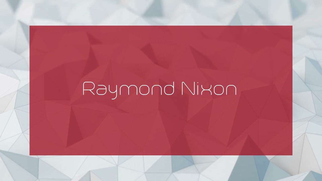 Raymond Nixon - appearance
