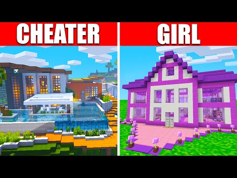 Bahri - I Cheated vs Girl in Ultra Realistic Build Battle! (Minecraft)