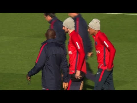 Foot: entraînement du PSG avant Dijon