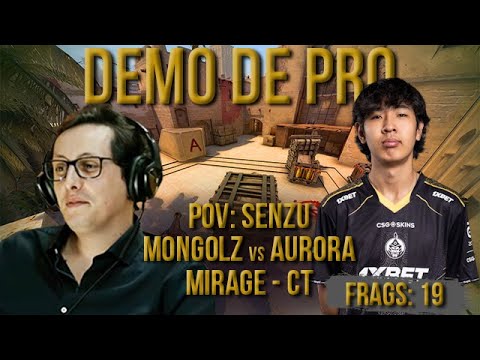 [PT] CS 2 - zorlaK Analysis: PoV SENZU - MONGOLZ vs AURORA - MIRAGE (CT-SIDE) [Pro Demo]