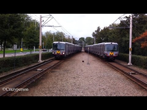 RET Metro SG2 ontmoeting !! op Graskruid (Sneltram Rotterdam)