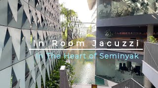 In Room Private Jacuzzi in Seminyak Bali | IZE Seminyak Hotel Tour