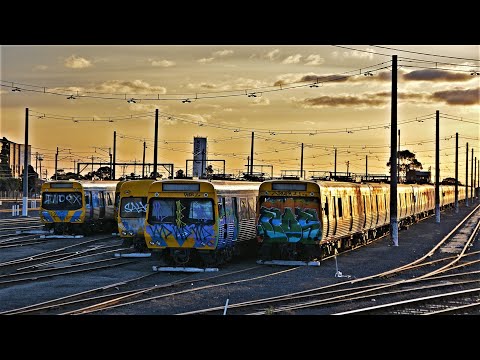 The Stored Comeng Trains at Tottenham Yard