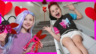 We FORGOT our VALENTiNES DAY PARTY!! ❤️ Kin Tin and Family make DIY Crafts! Fun Valentines Store!