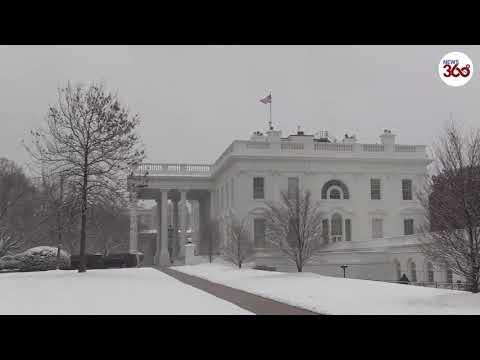 USA: Blanket of snow covers White House | First Significant Snowfall 2021 - News 360 Tv