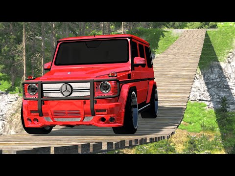 Cars vs Suspension Bridge – BeamNG.Drive