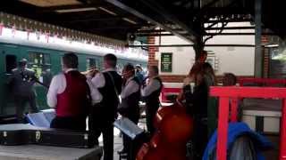 Spa Valley Rly., Groombridge Stn. Open Day, 26th April 2014, with The Sussex Stompers Jazz Band.