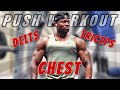 HOW TO TRAIN CHEST SHOULDERS TRICEPS (FULL PUSH WORKOUT - Exercises Explained) - Build Muscle!!!