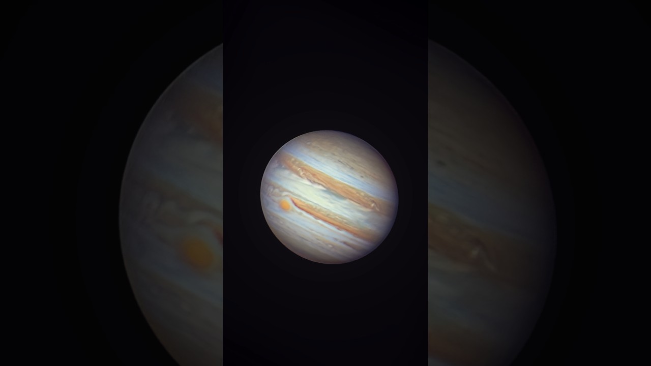 3 hours rotation of Jupiter, captured from a 16” telescope #Jupiter #gasgiant #telescope #shorts