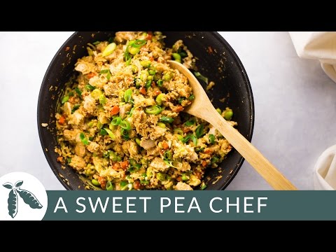 25 Minute Chicken Cauliflower Fried Rice | A Sweet Pea Chef