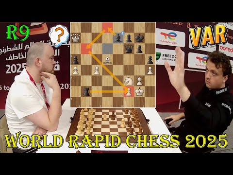 VAR!! Aleksandr Shimanov vs Hans Niemann || World Rapid Chess 2025 - R9