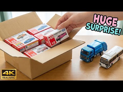 Unboxing A Box Full of Tomica Cars! 🎁 Hummer Limo, Garbage Truck & Bus - Best Toy Collection
