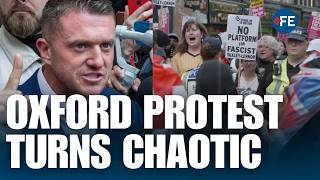 Oxford Erupts As Tommy Robinson Arrives For Islam Debate