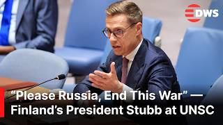 FULL: Finland’s President Stubb Urges Russia to End Ukraine War | “Please Russia End This War” |AC1E