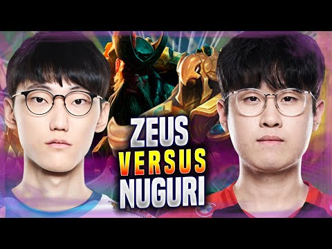 ZEUS vs NUGURI! - T1 Zeus Plays Azir TOP vs DK Nuguri Gangplank! | Season 2022