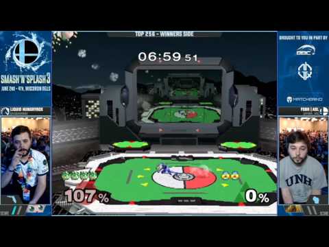 Smash n Splash 3 - Liquid` Hungrybox (Jigglypuff) vs. FSBR | ASL (Sheik) - SSBM - Top 256 Winners