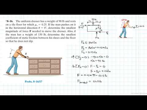8–16 Friction (Chapter 8: Hibbeler Statics) Benam Academy