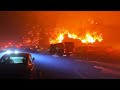 Travelling out of the Raging Wild Fire - Surrounded by Flames.mp4
