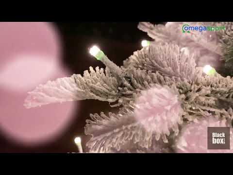 ОБЗОР искусственной ели Стильная заснеженная с лампами