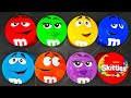Satisfying Video Amazing Unpacking Rainbow Skittles Delicious M M S Candy From Glossy Tins ASMR