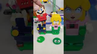 Lego Frog Mario and Peach pretending Luigi exchanged power costume 151 #toys #shorts #viralvideo