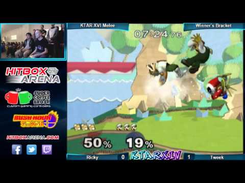 KTAR 14 Melee Singles Ricky (Fox) vs Tweek (Luigi) Winner's Quarters
