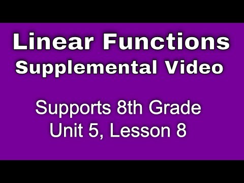 Supplemental Tutorial for "Linear Functions" | 😉 8th Grade, Unit 5, Lesson 8 - IM Math