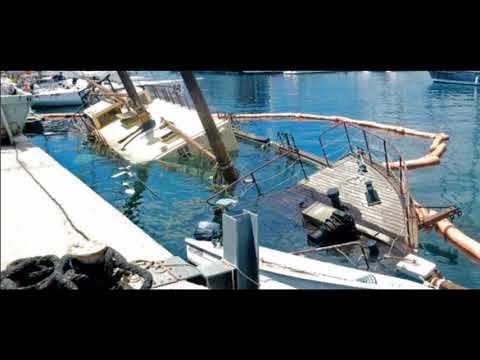 Tall Ship, the Jean de la Lune, sunk in Marina San Miguel on Tenerife