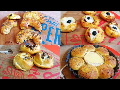 4 Brioches salées à la pâte magique