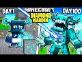 I Survived 100 Days As A DIAMOND WARDEN In Minecraft