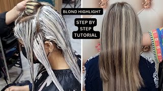 ASH BLONDE HIGHLIGHTS TRANSFORMATION FULL TUTORIAL/ STEP BY STEP