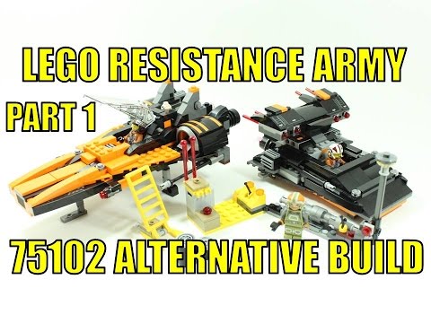 LEGO STAR WARS POE'S X-WING 75102 ALTERNATIVE BUILD RESISTANCE STRIKE TEAM PART 1 Video