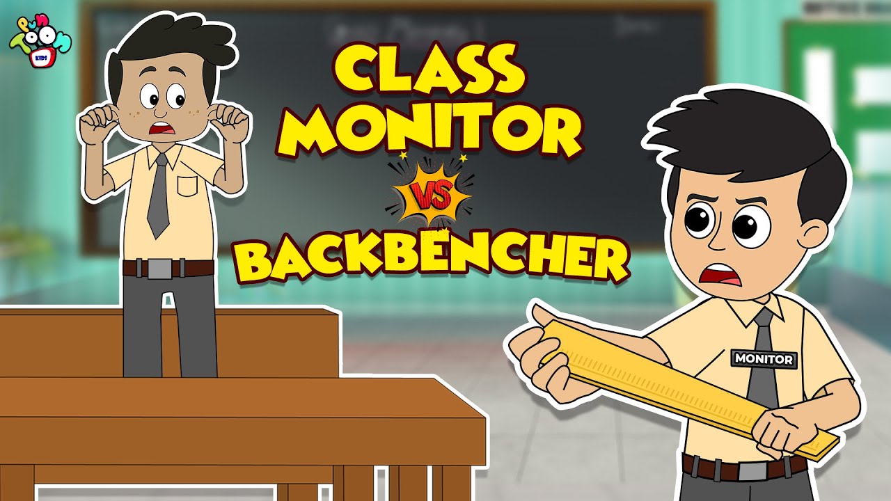 Class Monitor vs Backbencher | Animated Stories | English Cartoon | Moral Stories | PunToon Kids