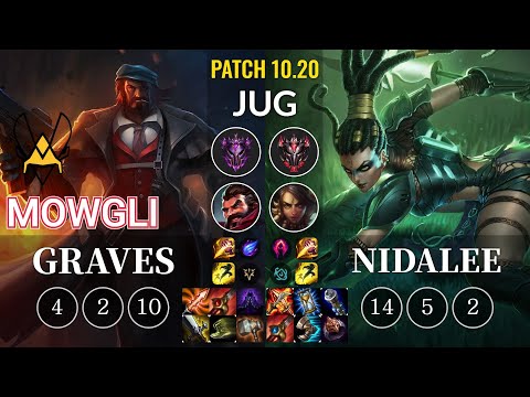 VIT Mowgli Graves vs Nidalee Jungle - KR Patch 10.20