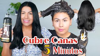 Me PINTO el cabello con SHAMPOO de Color sin amoniaco 100% Cobertura de Canas 😱♡