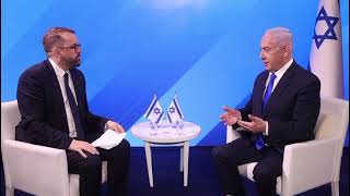 ראש הממשלה נתניהו בריאיון ל- Politico, במענה לדברי נשיא ארה"ב ג'ו ביידן (עדכוני משרד ראש הממשלה) - התמונה מוצגת ישירות מתוך אתר האינטרנט יוטיוב. זכויות היוצרים בתמונה שייכות ליוצרה. קישור קרדיט למקור התוכן נמצא בתוך דף הסרטון