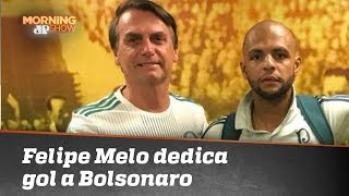 Felipe Melo, do Palmeiras, dedica gol a Jair Bolsonaro