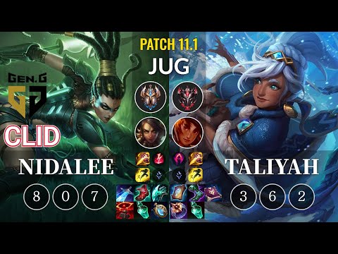 GEN Clid Nidalee vs Taliyah Jungle - KR Patch 11.1
