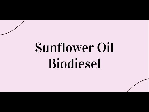 Texas A&M BIOL 111: Sunflower Oil Biodiesel