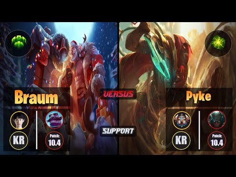 Doinb BRAUM (Support) [Guardian] VS PYKE - Challenger KR Patch 10.4