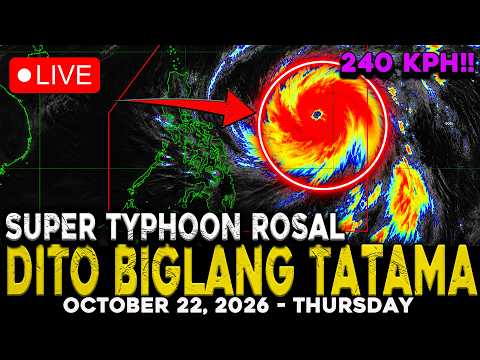 OCTOBER 22 2026 | SUPER TYPHOON ROSAL NAGBAGO ANG TRACK, MGA LUGAR NA APEKTADO DUMAMI