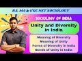 Unity And Diversity In India Forms Of Diversity Bonds Of Unity Sociology Of India