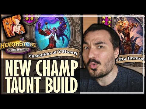 NEW CHAMPION TAUNT BUILD! - Hearthstone Battlegrounds
