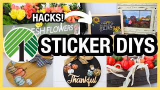 🤯 YOU WON'T BELIEVE HOW I USED $1 DOLLAR TREE STICKERS FOR DIY DECOR | STICKER HACKS 2024