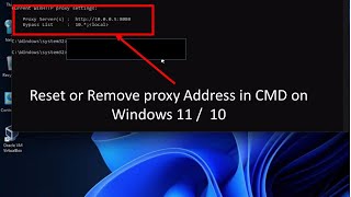 How to reset the windows proxy from cmd | how to reset proxy address in windows command prompt